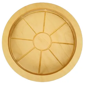 سینی بدون دسته مدل پایه دار دایره طرح آفتاب سایز 36×36 سانتیمتر