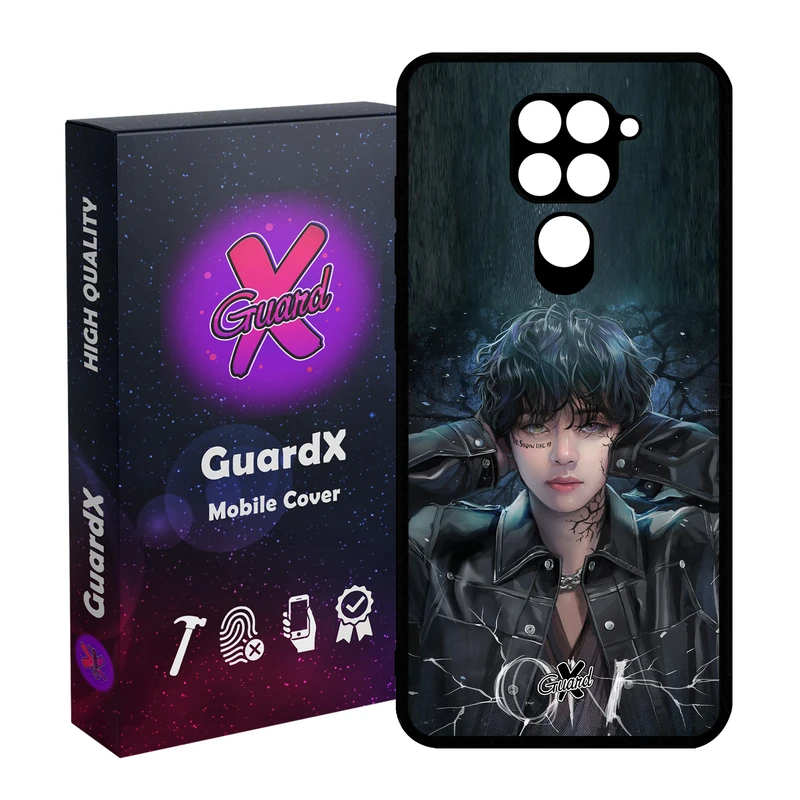 کاور گارد ایکس طرح Girl مدل Glass10374 مناسب برای گوشی موبایل شیائومی Redmi Note 9