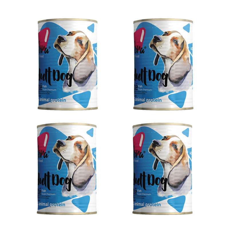 کنسرو غذای سگ نژا متوسط فیفورا مدل Fish وزن 400 گرم بسته 4 عددی