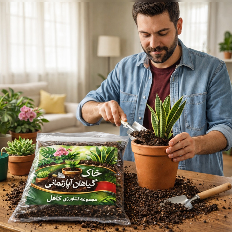 خاک ارگانیک مخصوص گیاهان آپارتمانی کافل مدل 02 حجم 2 لیتر