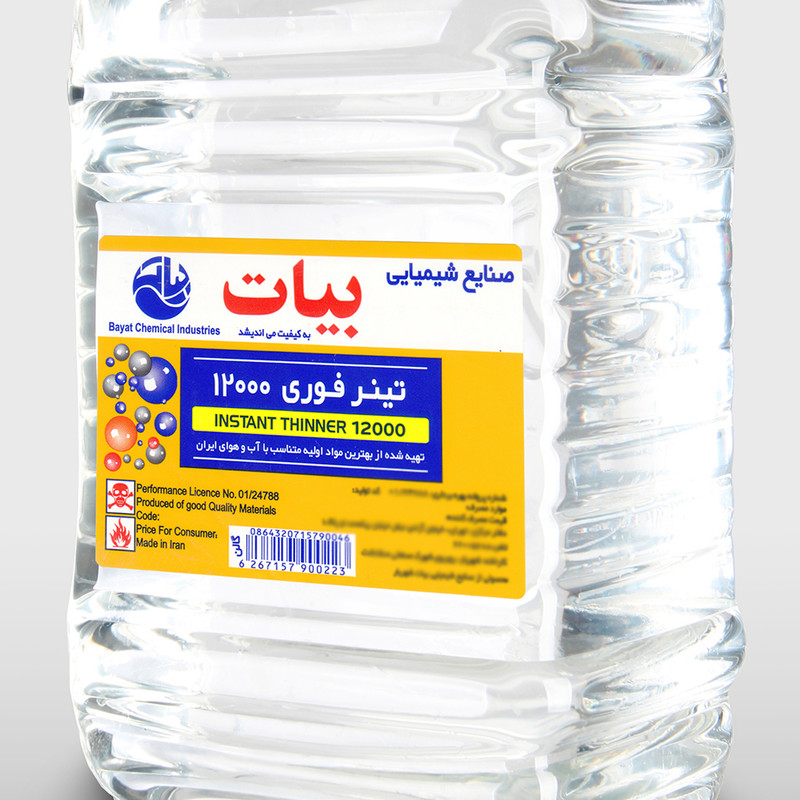 تینر فوری بیات مدل ۱۲۰۰۰ حجم 4 لیتر تینر فوری بیات مدل ۱۲۰۰۰ حجم 4 لیتر