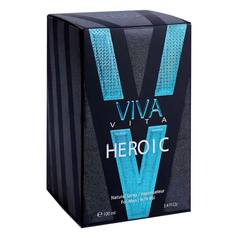 ادو پرفیوم مردانه ویوا ویتا مدل heroic حجم 100 میلی لیتر ادو پرفیوم مردانه ویوا ویتا مدل heroic حجم 100 میلی لیتر