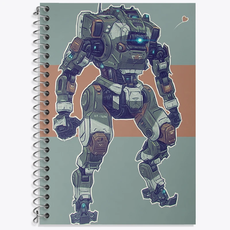 دفتر زبان 50 برگ خندالو مدل سه خط طرح بازی تایتان فال (Titanfall) کد 32610