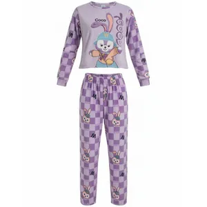 ست بلوز و شلوار راحتی زنانه مدل حوله ای