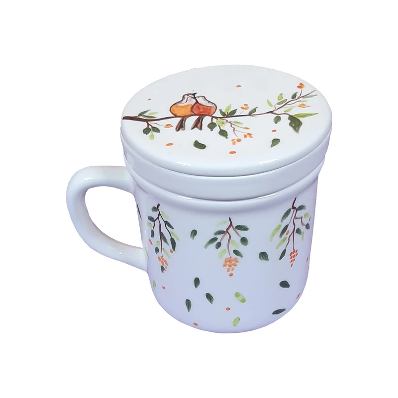 ماگ سرامیکی مدل دمنوش طرح پرنده کد MG34