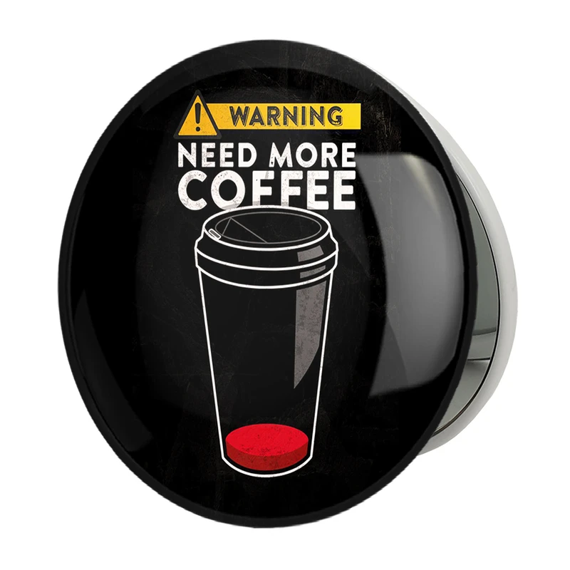 آینه جیبی خندالو طرح کافی شاپ قهوه مدل تاشو کد 27524 