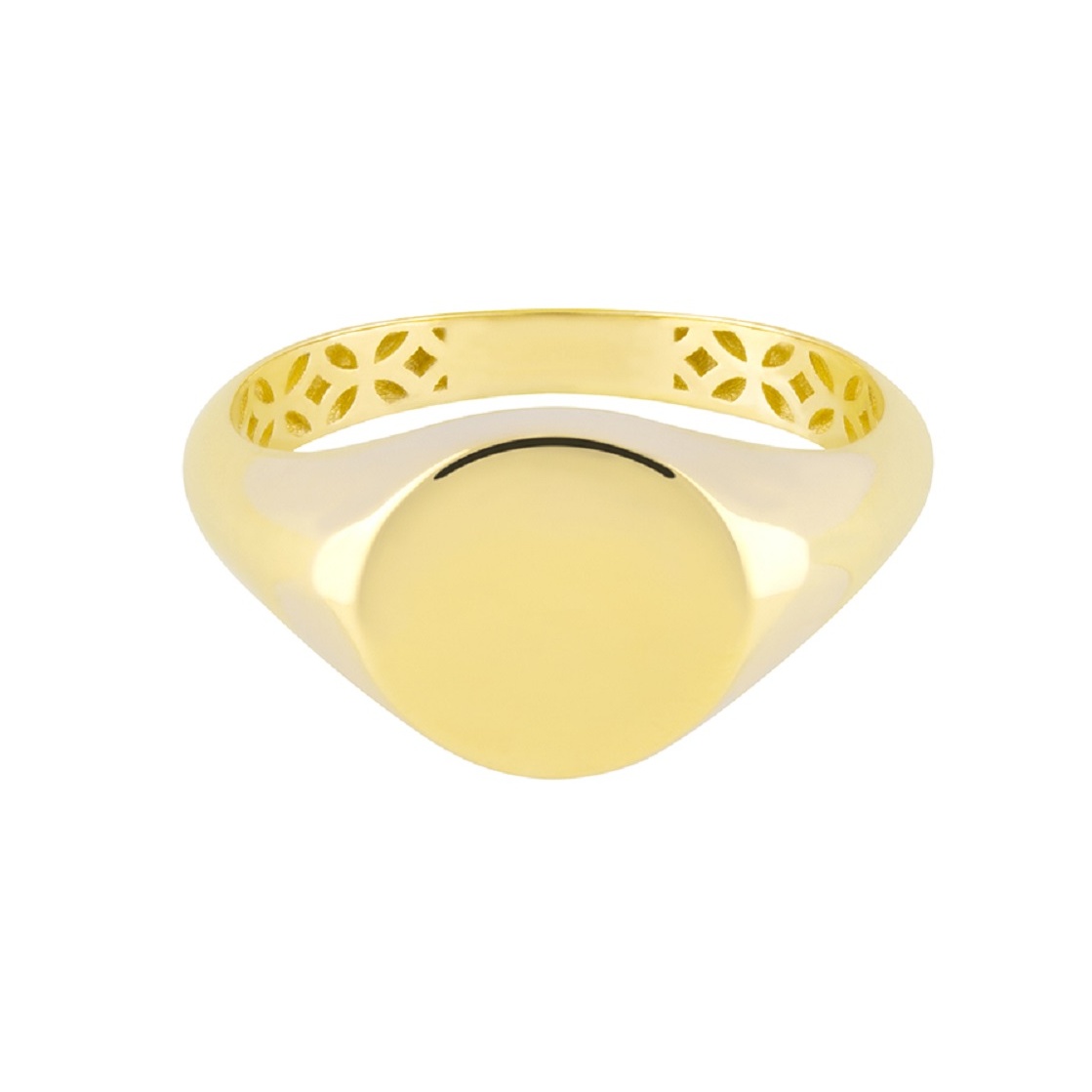 انگشتر طلا 18 عیار زنانه طلا و جواهر درریس مدل آنیل دایره