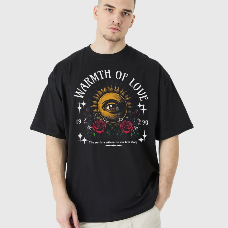 تی شرت آستین کوتاه مردانه مدل warmth of love کد z508