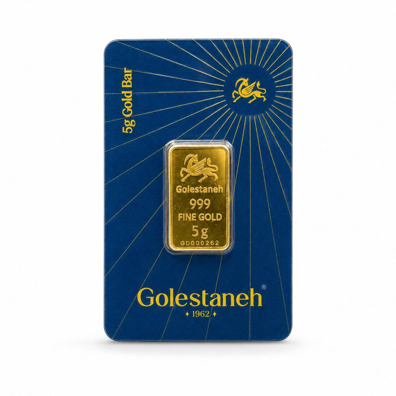 شمش طلا 24 عیار گلستانه مدل GO5000 