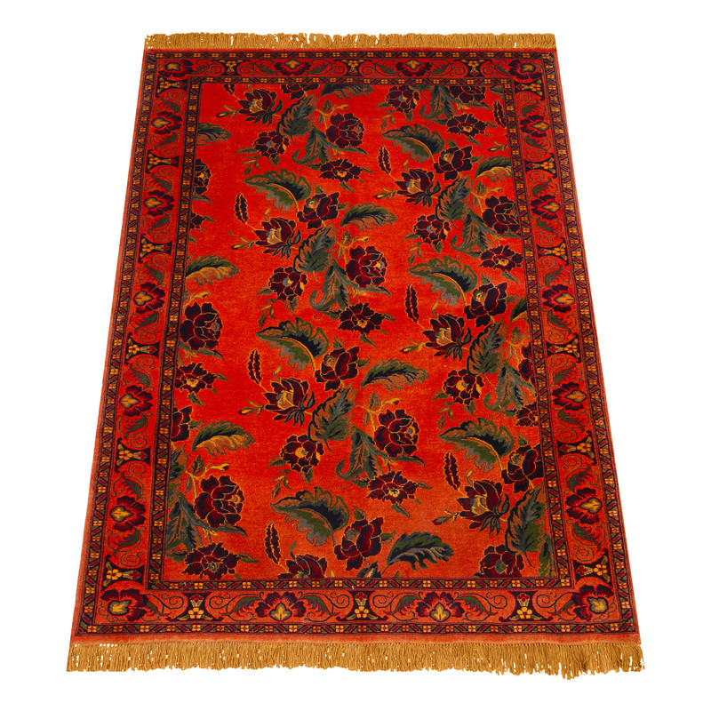 فرش دستبافت دو و نیم متری طرح گل رز مدل H114