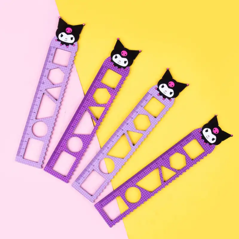 خط کش 15 سانتیمتری مدل کورومی شابلون دار