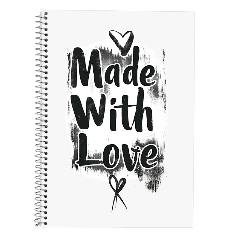 دفتر زبان 50 برگ مدوپد مدل سه خط طرح عاشقانه love کد DF14092