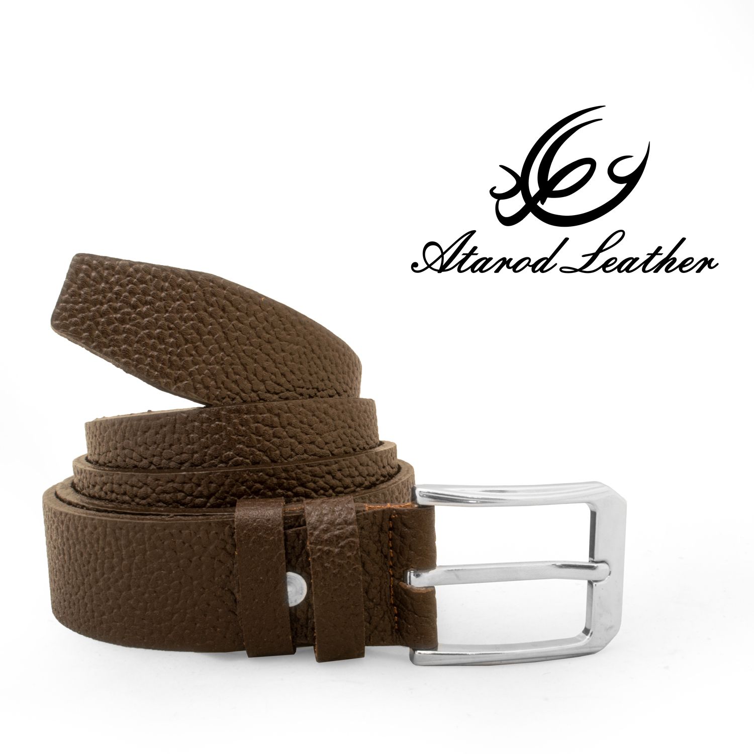 کمربند مردانه چرم عطارد مدل چرم طبیعی گاومیش کد B56 -  - 7