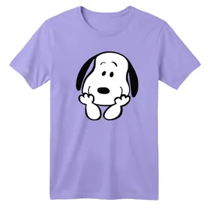 تی شرت آستین کوتاه بچگانه مدل اسنوپی کد ۷۰ رنگ یاسی