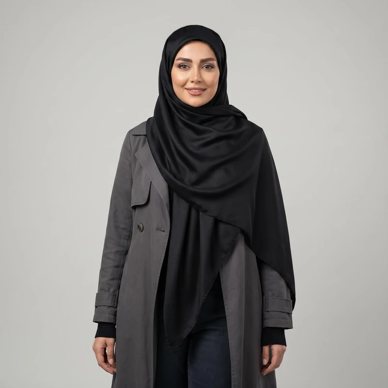 روسری زنانه مدل نخی پاییزه طرح ساده کد 9832