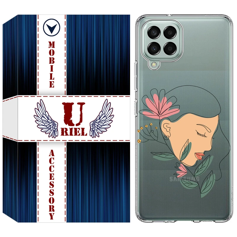 کاور یوریل مدل Clear کد 53 طرح صورت زن مناسب برای گوشی موبایل سامسونگ Galaxy M33