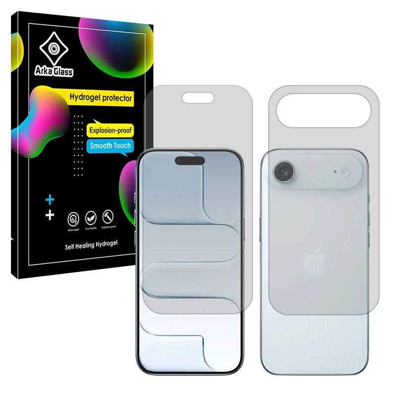 محافظ صفحه نمایش مات آرکا گلس مدل Tough مناسب برای گوشی موبایل اپل iPhone Air به همراه محافظ پشت گوشی