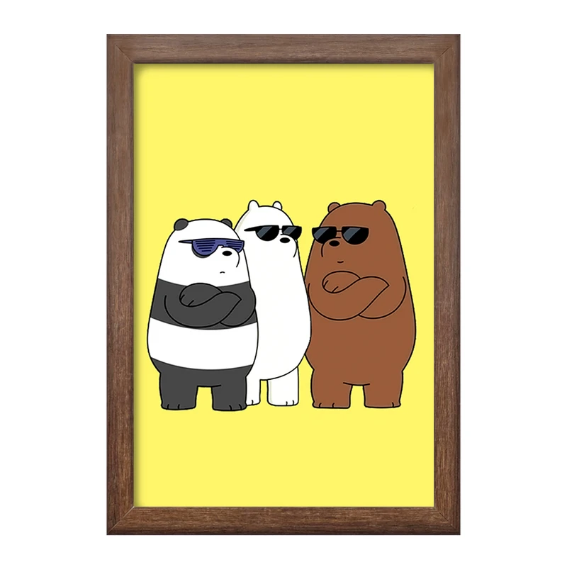 تابلو خندالو طرح انیمیشن سه خرس کله پوک کد 27645