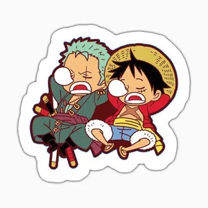 استیکر لپ تاپ و موبایل بووم طرح Anime One Piece مدل Luffy X Zoro کد PS10