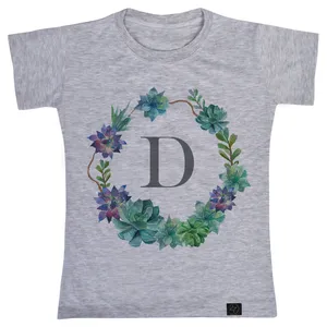 تی شرت آستین کوتاه دخترانه 27 مدل حرف D کد V219