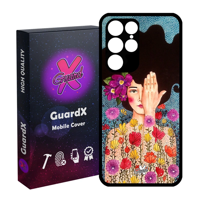 کاور گارد ایکس طرح دختر مدل Glass10144 مناسب برای گوشی موبایل سامسونگ Galaxy S22 Ultra