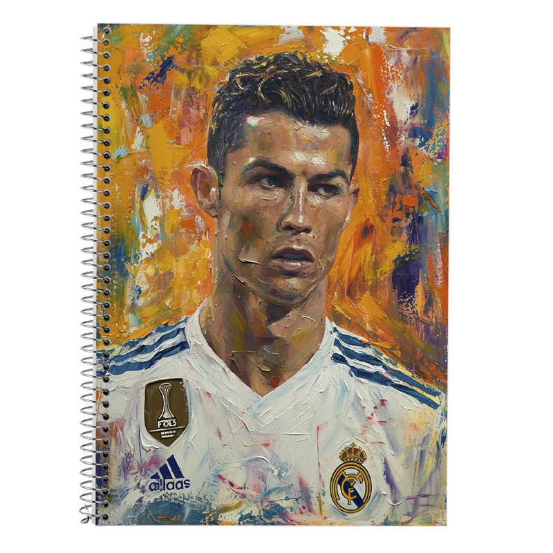 دفتر زبان 50 برگ مدوپد مدل سه خط طرح رونالدو ronaldo کد DF13473