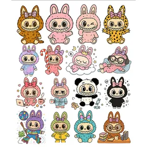 استیکر پارچه و لباس پاد آفرین طرح لبوبو لابوبو کد 1816