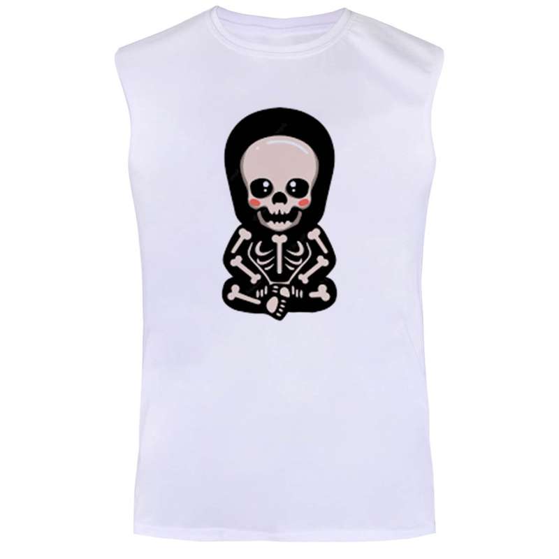 تاپ مردانه مدل skeleton کد BA33 رنگ سفید