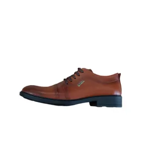 کفش مردانه مدل چرم رنگ قهوه ای روشن
