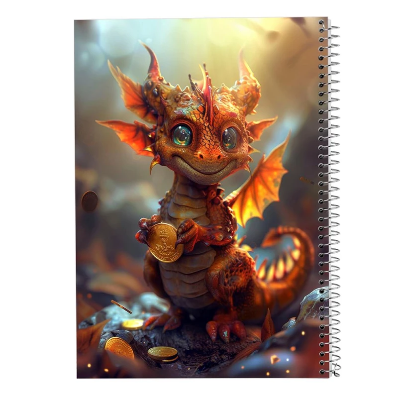 دفتر ژورنال نویسی 50 برگ مدوپد مدل نقطه ای طرح اژدها کد DF16785