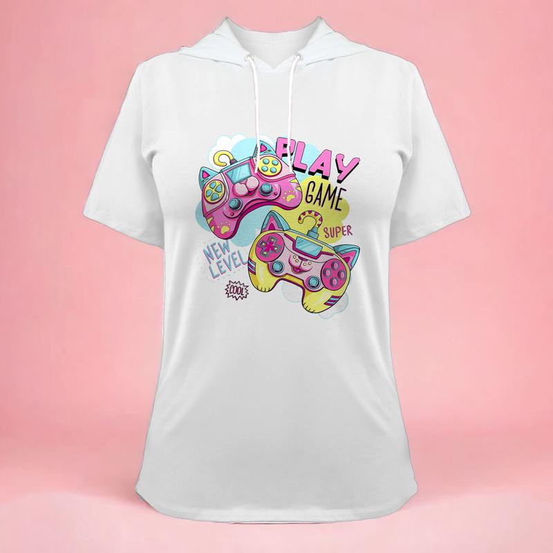 تی شرت کلاه دار آستین کوتاه زنانه مدل G140209236 رنگ سفید