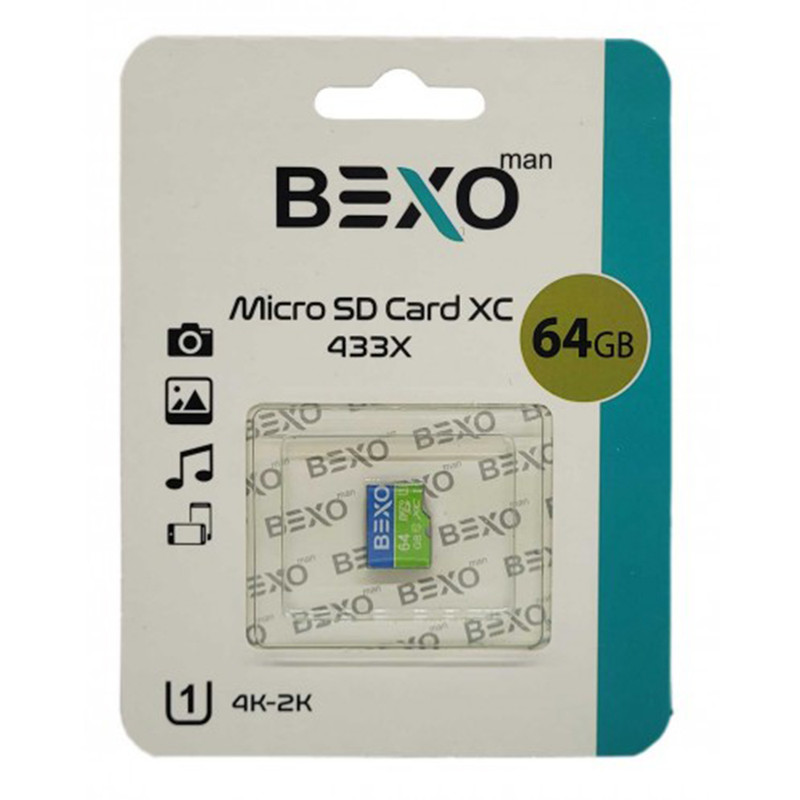 کارت حافظه microSD بکسو مدل 433X کلاس 10 استاندارد UHS-I U1 سرعت 65MBps ظرفیت 64 گیگابایت