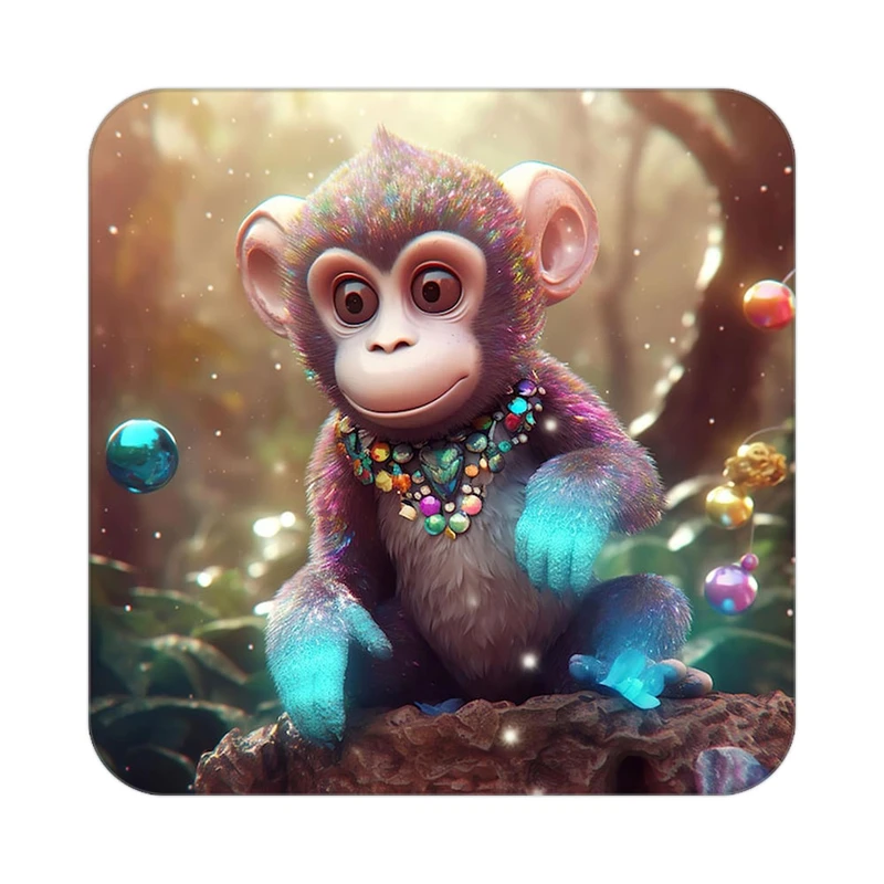 زیر لیوانی کاکتی طرح حیوانات کارتونی مدل mp28642