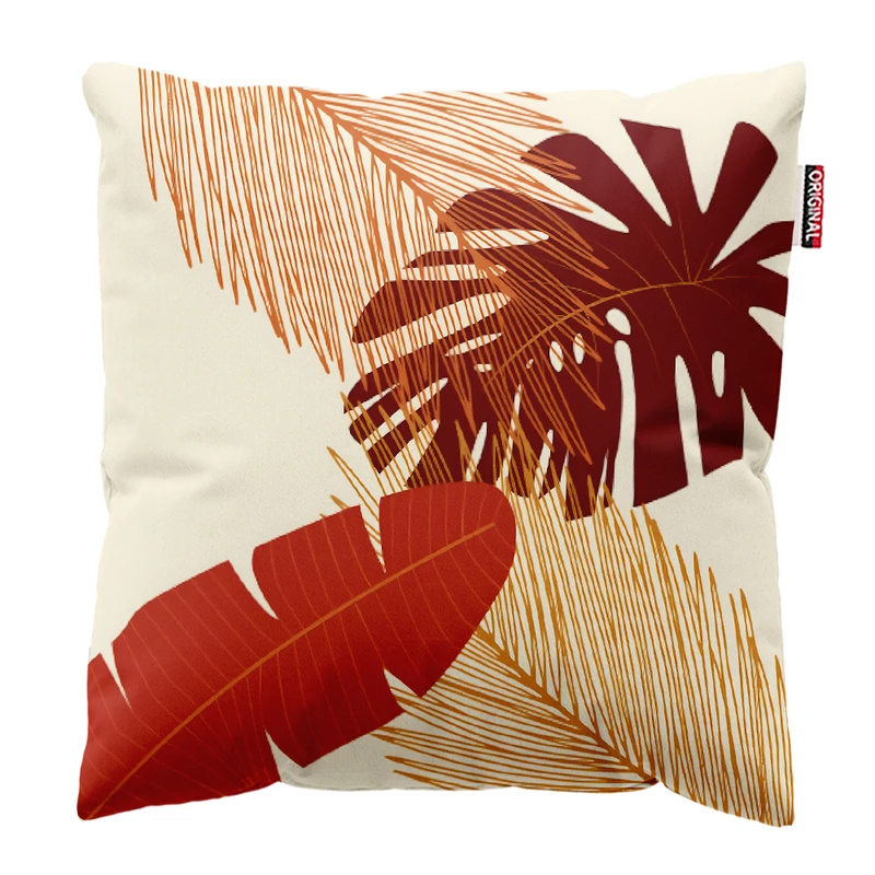 کوسن پاد آفرین مدل بوهو طرح برگ کد PK303127 سایز 30*30 سانتی متر