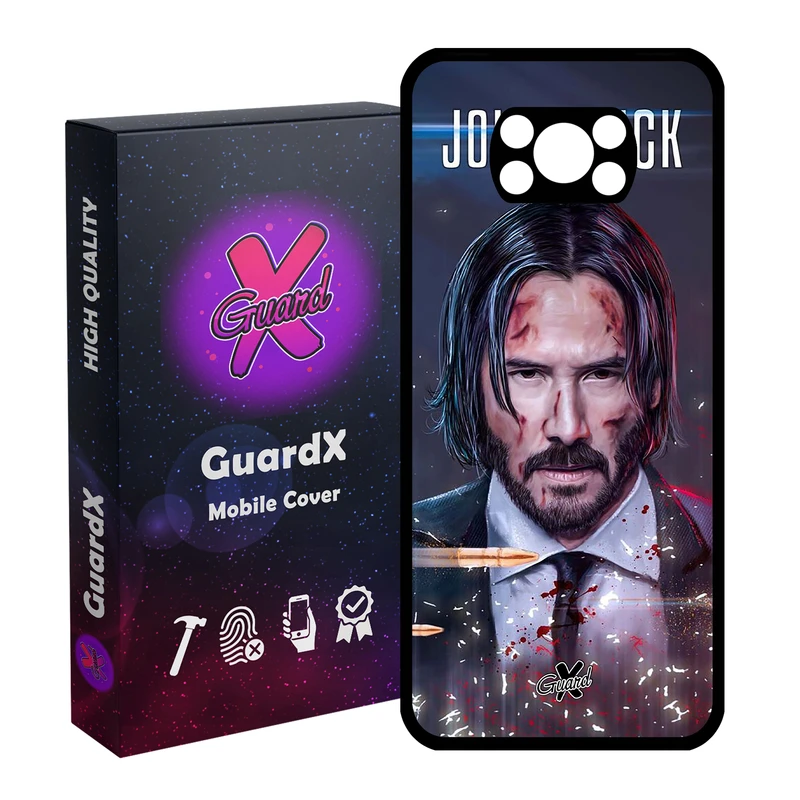 کاور گارد ایکس طرح John Wick مدل Glass10145 مناسب برای گوشی موبایل شیائومی Poco X3 / Poco X3 NFC