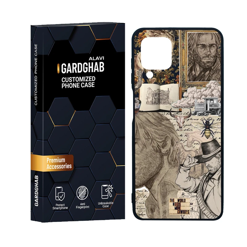 کاور گارد قاب علوی مدل دور ژله ای هنری مناسب برای گوشی موبایل سامسونگ Galaxy M32 4G