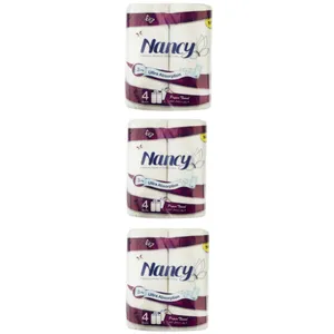 دستمال حوله 3 لایه نانسی مدل ultra سه بسته 4 عددی