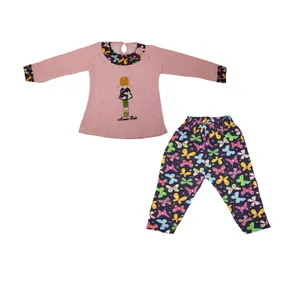 ست بلوز و شلوار دخترانه مدل دخترک مو بافته رنگ صورتی