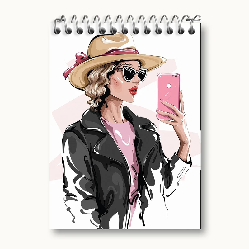 دفتر یادداشت 50 برگ خندالو مدل دختر قوی Girl Power کد 28929