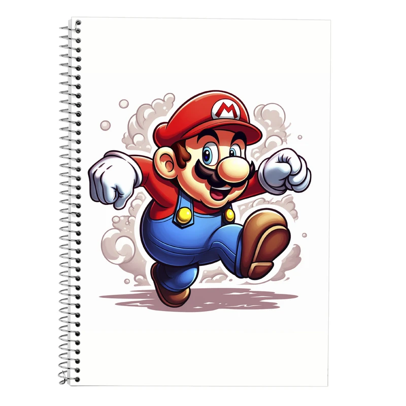 دفتر زبان 50 برگ مدوپد مدل سه خط طرح سوپرماریو super mario کد DF2865