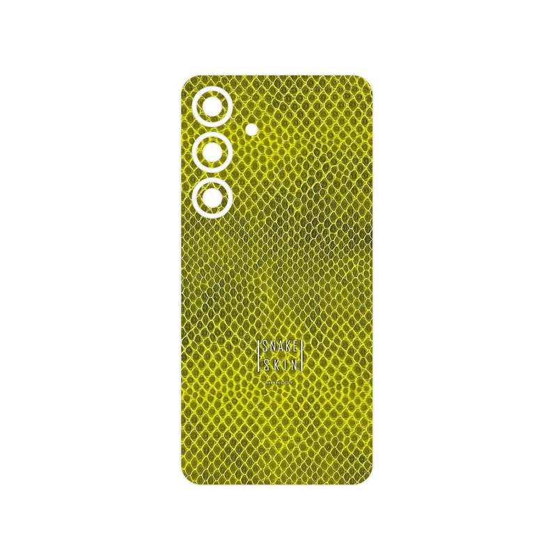 برچسب پوششی ماهوت مدل Yellow Snake Skin مناسب برای گوشی موبایل سامسونگ Galaxy S24