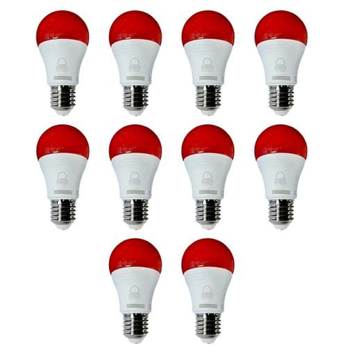 لامپ ال ای دی 9 وات بروکس مدل BRX رنگی پایه E27 بسته 10 عددی