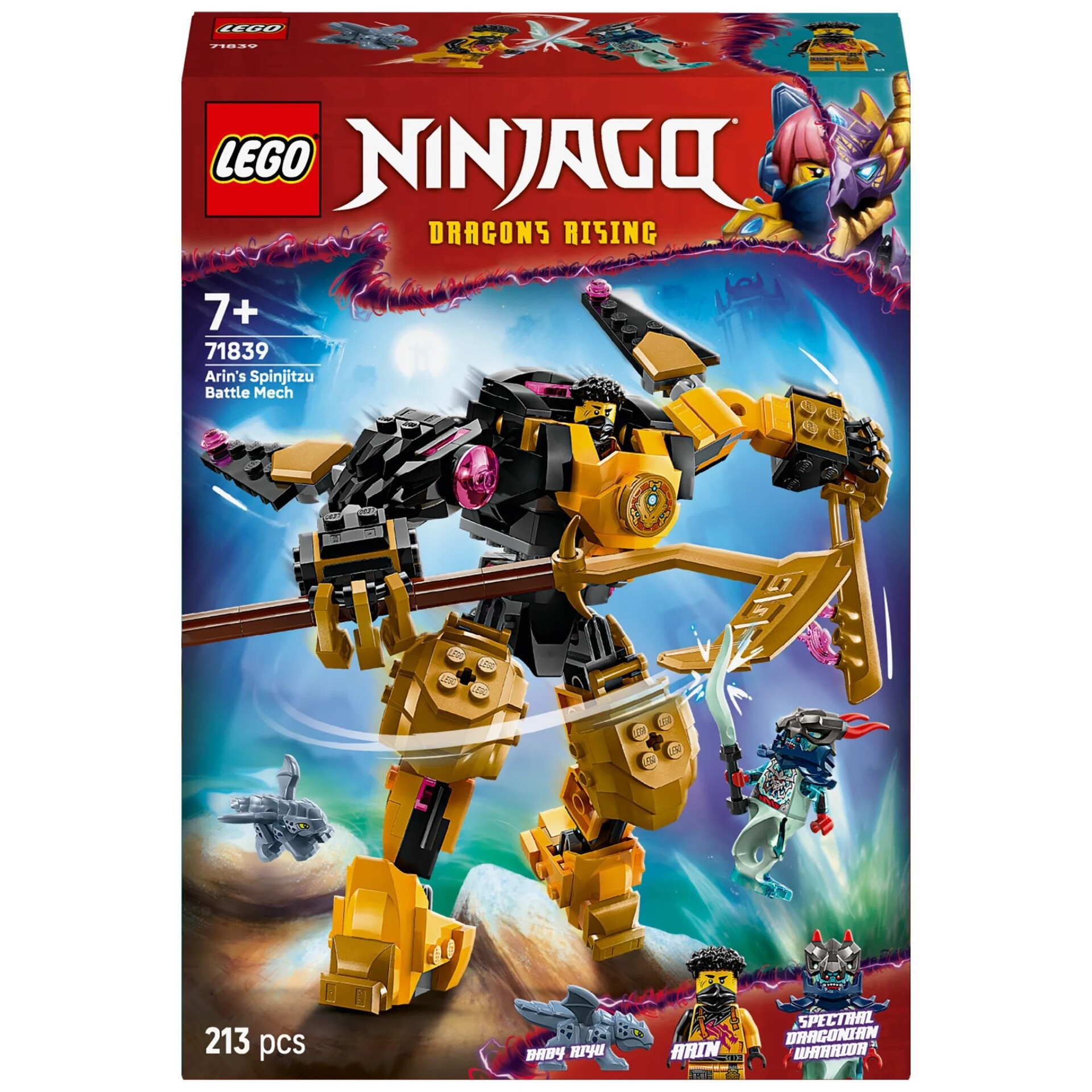 لگو 213 تکه سری نینجاگو مدل Arin’s Spinjitzu Battle Mech کد 71839
