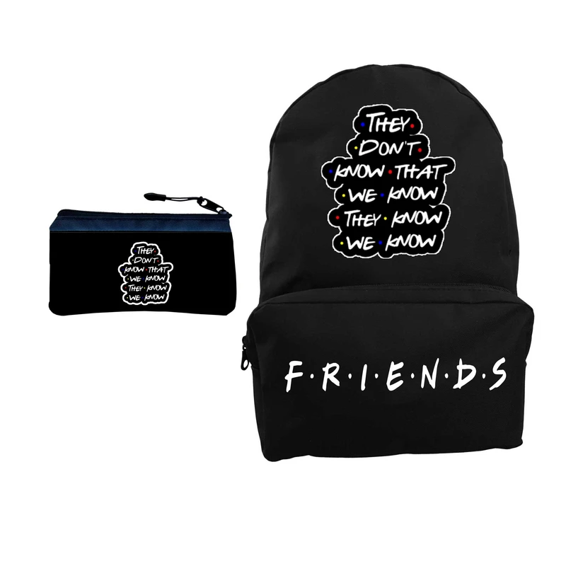 کوله پشتی مدل فرندز کد KP-63 به همراه جامدادی