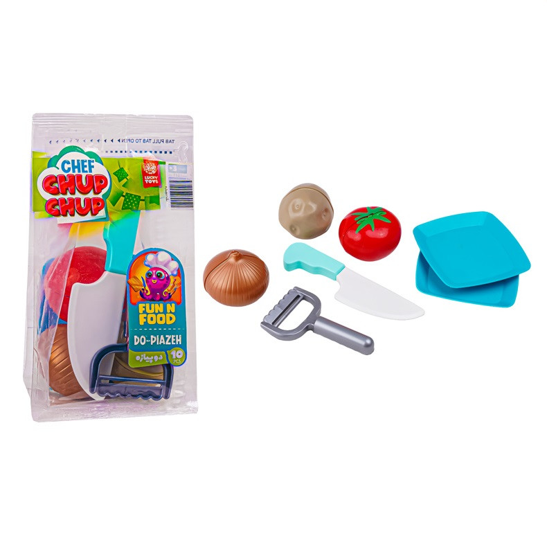 خرید و قیمت اسباب بازی مدل سبزی برشی طرح دوپیازه مجموعه 10 عددی