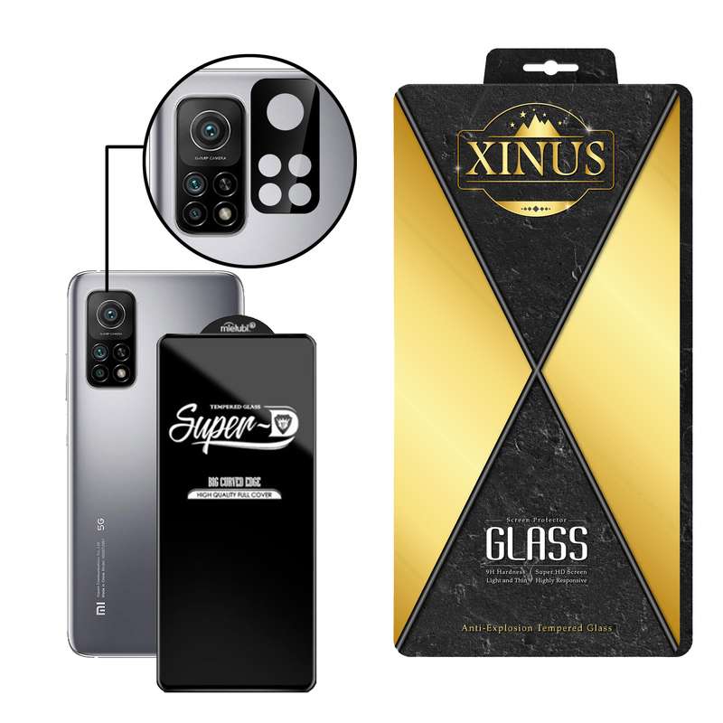 محافظ لنز دوربین ژینوس مدل 2SFA مناسب برای گوشی موبایل شیائومی Mi 10T Pro 5G به همراه محافظ صفحه نمایش