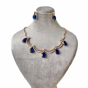 نیم ست زنانه کلیو مدل جواهر اشکی