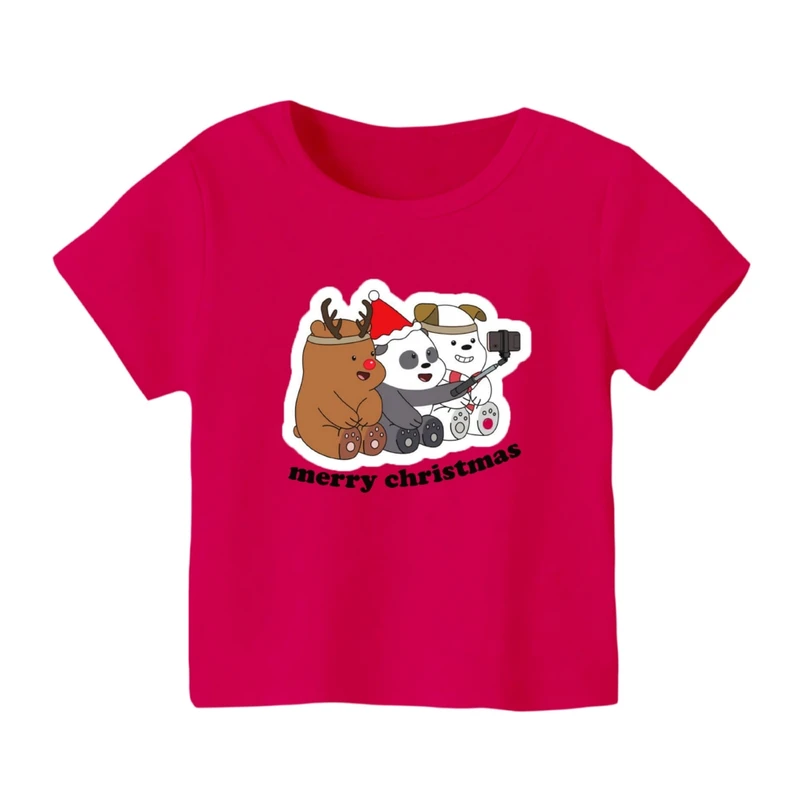 تی شرت آستین کوتاه بچگانه مدل خرس کریسمس کد 3