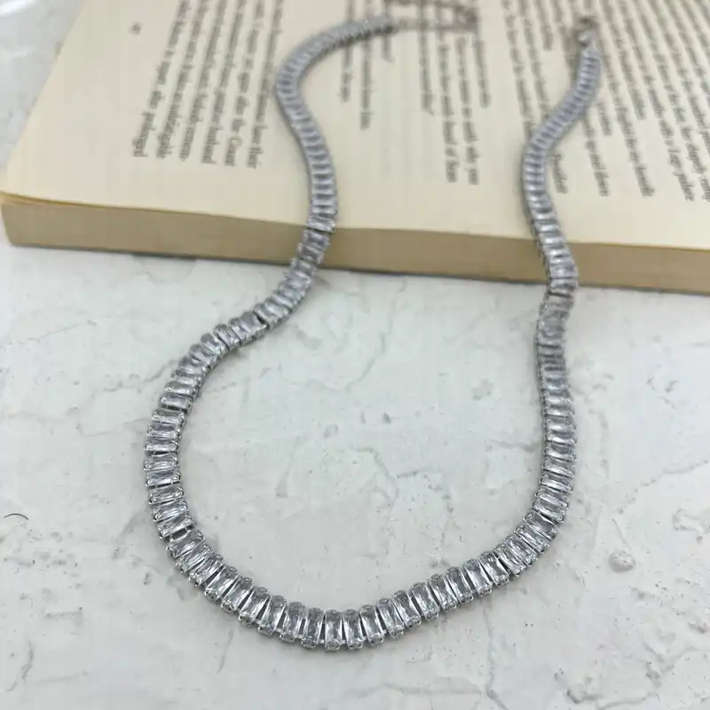 گردنبند زنانه مدل تنیسی کد N4733