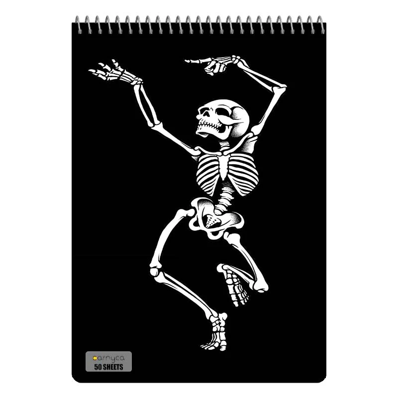 دفتر نقاشی 50 برگ سیمی کارنیکا طرح اسکلت Skeleton کد 17940
